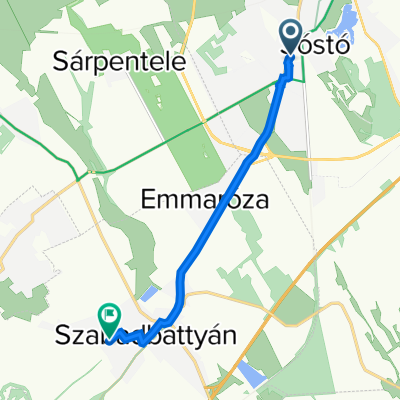 Balatoni út 44-46., Székesfehérvár to Petőfi utca 73., Szabadbattyán