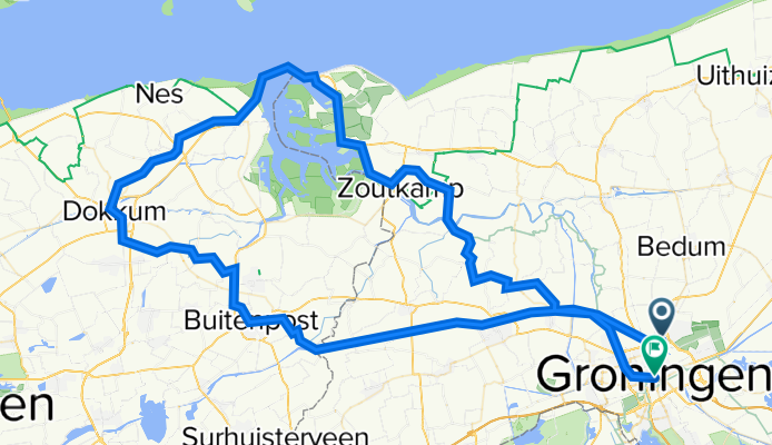Kromhoutstraat 15, Groningen naar Grote Markt 27, Groningen