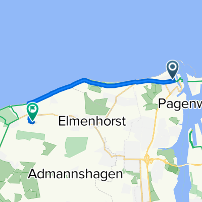 Anastasiastraße 3A, Rostock to An den Weiden 50, Nienhagen