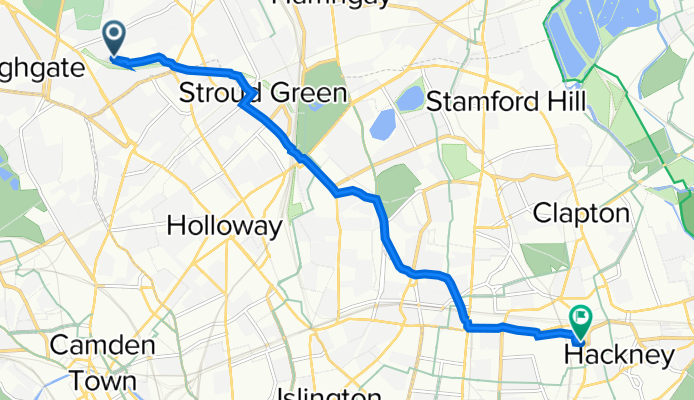 24 Claremont Road, London to 3 Reading Lane, London