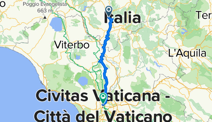 Vico dell'Edera 6A, Montecastrilli až Viale dei Gladiatori 66–68, Rím