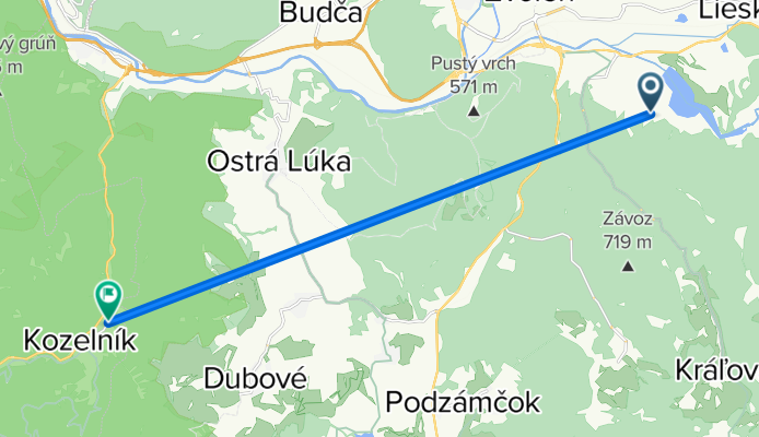 Cesta bez názvu, Zvolen do Kozelník