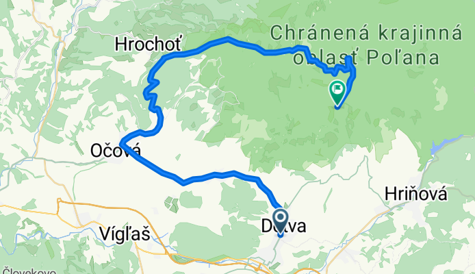 Detva - Očová - Hrochoťský mlyn - Kyslinky - Poľana