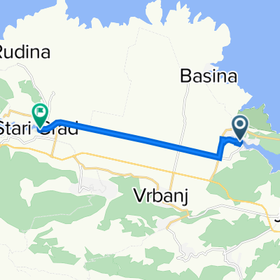 Vrboska to Trg Stjepana Radića 6, Stari Grad