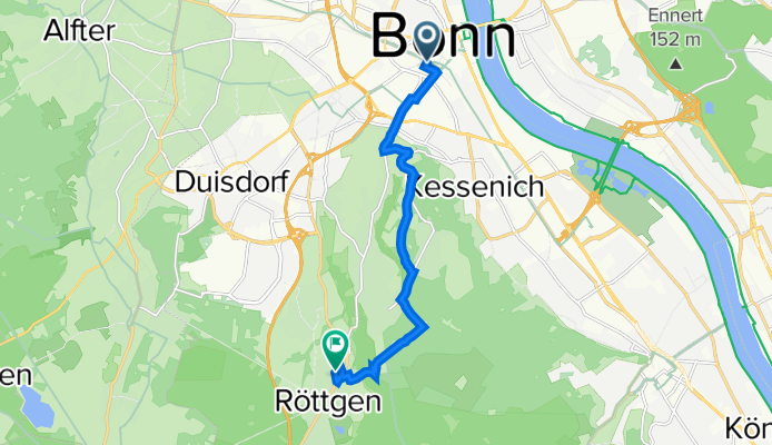 Quantiusstraße 23, Bonn nach Kurfürstenplatz 26, Bonn