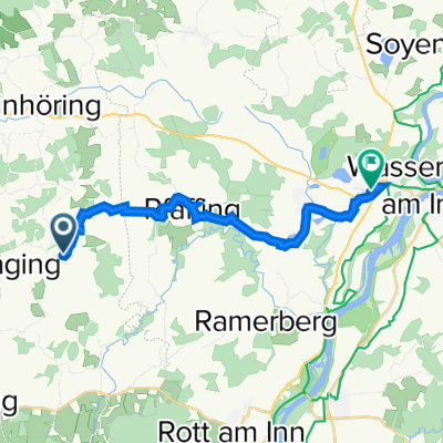 Haginger Straße 6, Frauenneuharting nach Bahnhofstraße 14, Wasserburg am Inn