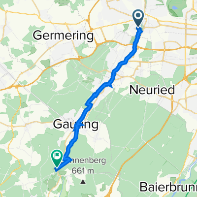 würmrafweg Bierbaumstraße 7B, München nach Mühlthal 124, Starnberg