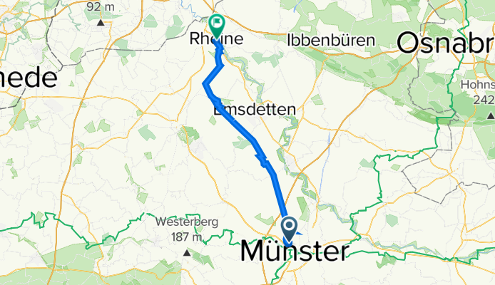 Kinderhauser Straße 99, Münster nach Herrenschreiberstraße 24, Rheine