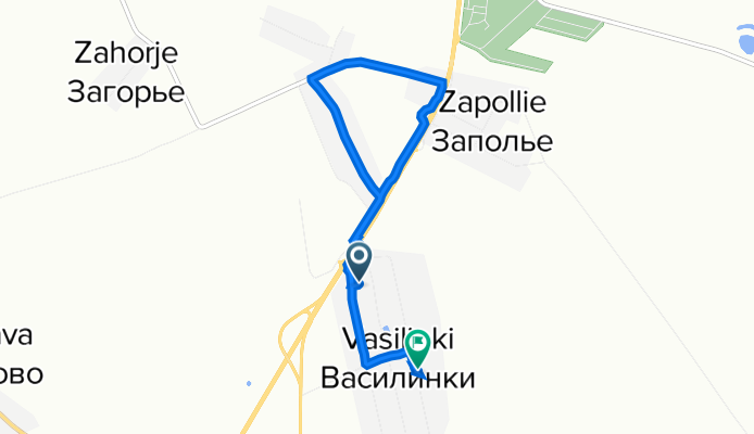 От улица Колхозная, Васілінкі до улица Копко, Васілінкі