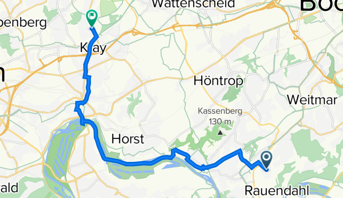Welperstraße 44, Bochum nach Rotthauser Straße 35, Essen