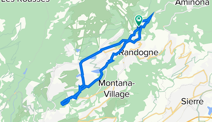 Route des Barzettes 42, Crans-Montana à Route des Barzettes 42, Les BarZettes