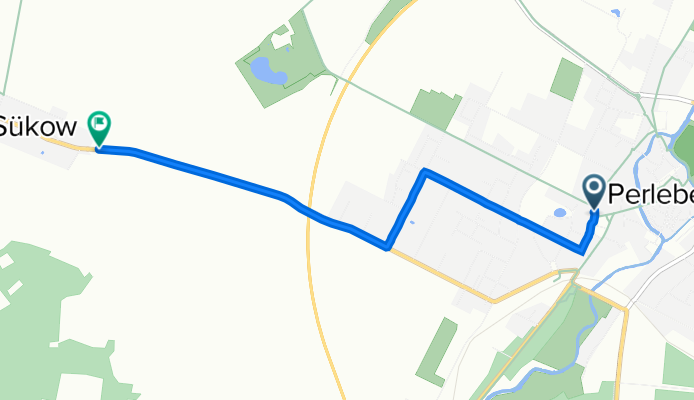 Grahlstraße 32, Perleberg nach Perleberger Straße 1B, Perleberg