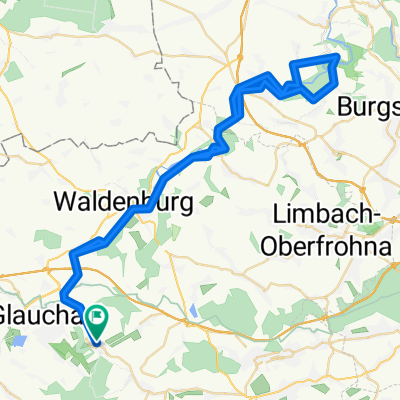 Niederlungwitz-Penig-Höllmühle- Rochsburg- Amerika- Penig und zurück, 63km