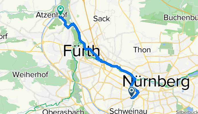 Heinrichstraße 2, Nürnberg nach Melli-Beese-Straße 19, Fürth