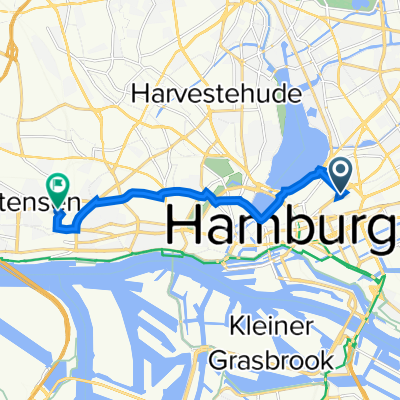 Steindamm 102, Hamburg nach Kleine Rainstraße 26, Hamburg