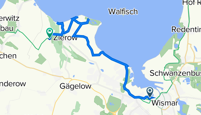 Schiffbauerdamm 14, Wismar nach Eggerstorf 70, Zierow