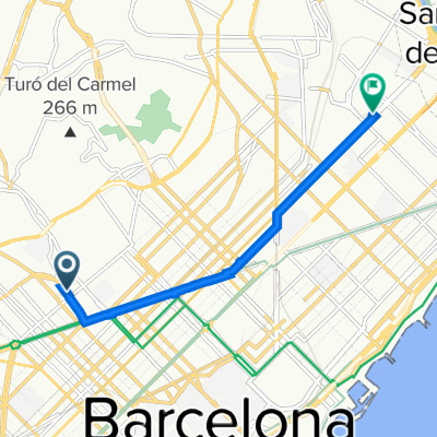 De Plaça de Gal·la Placídia 1-3, Barcelona a Rambla de Guipúscoa 115, Barcelona