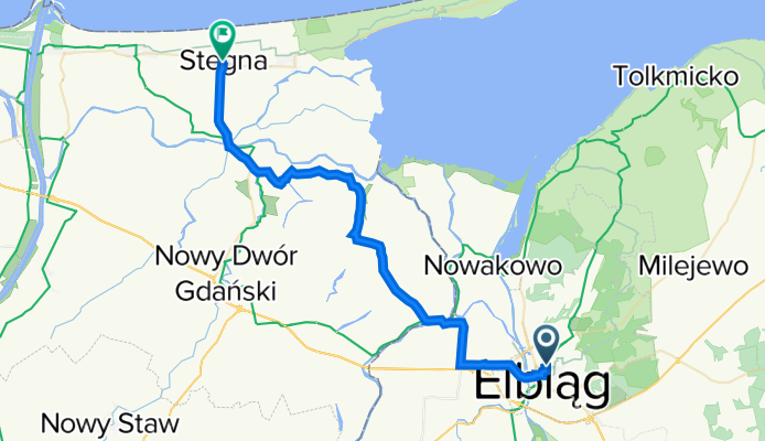 Nowowiejska 4, Elbląg do Lipowa 7, Stegna