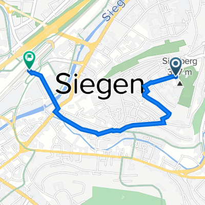 Tour 1,6km Siegerlandmuseum - Siegen Hauptbahnhof