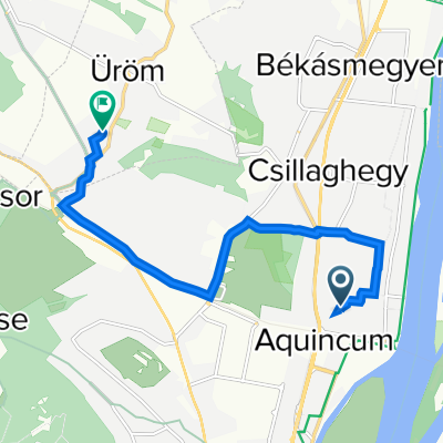 Vízimalom sétány, Budapest to Bem utca 4., Rókahegy