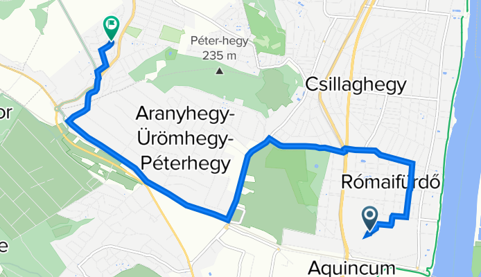 Vízimalom sétány, Budapest to Bem utca 4., Rókahegy