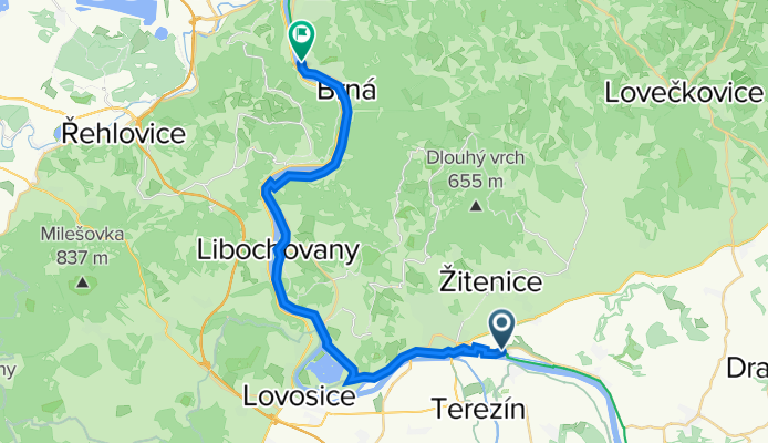 Nádražní, Litoměřice to U Řeky, Ústí nad Labem