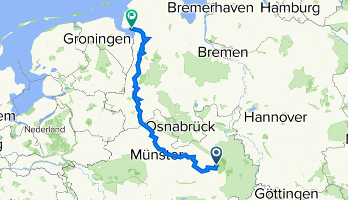 Emser Kirchweg 82, Hövelhof to Zum Lotsenhaus 28, Emden