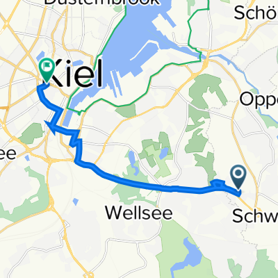 Liesenhörnweg 1, Schwentinental nach Adelheidstraße 28, Kiel