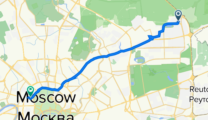 Уссурийская улица, 11 к2, Москва до улица Спиридоновка, 12, Москва