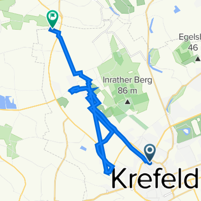 Weggenhofstraße 6, Krefeld nach Hinterorbroich 16, Krefeld