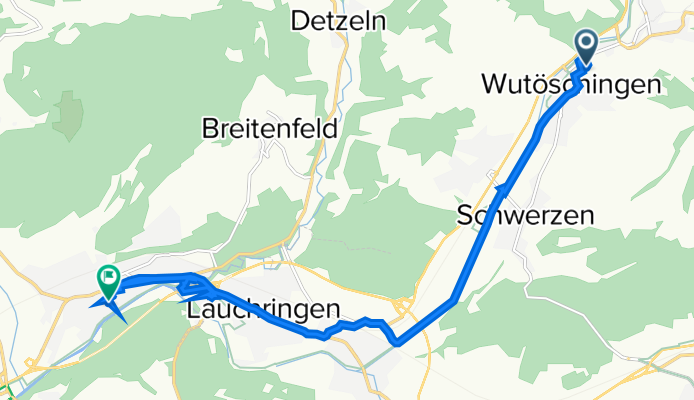 Poststraße 5, Wutöschingen nach Schlesierstraße 12, Waldshut-Tiengen