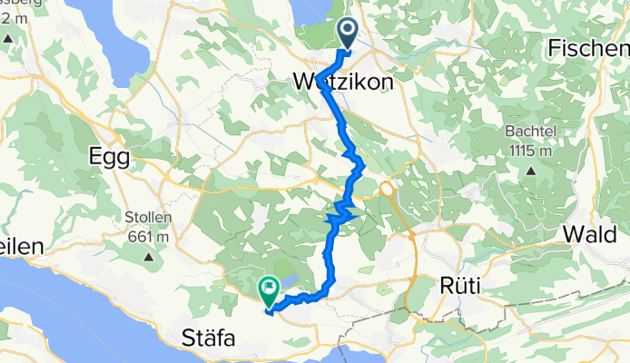 Motorenstrasse 34, Wetzikon ZH nach Lüeholzstrasse 2E, Hombrechtikon