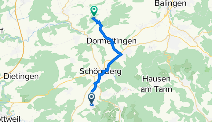 Fronbergstraße 8, Schömberg nach Schorenhof 1, Rosenfeld
