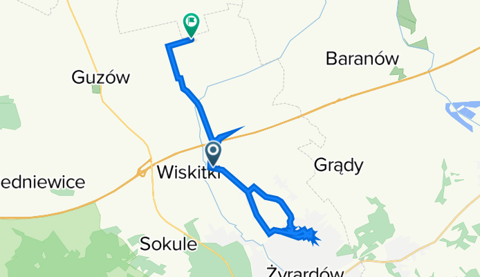 Zagródź 54, Wiskitki do Nowy Oryszew 16, Wiskitki