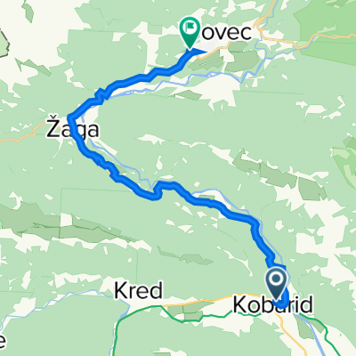 Gregorčičeva ulica 1–23, Kobarid naar Dvor 43, Bovec