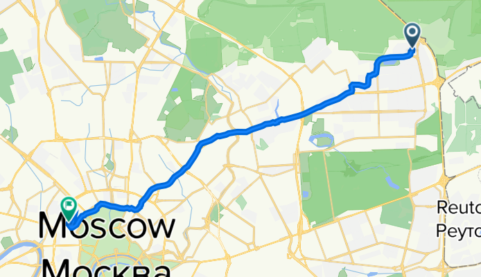 Хабаровская улица, 19 к3, Москва до улица Спиридоновка, 20 с1, Москва