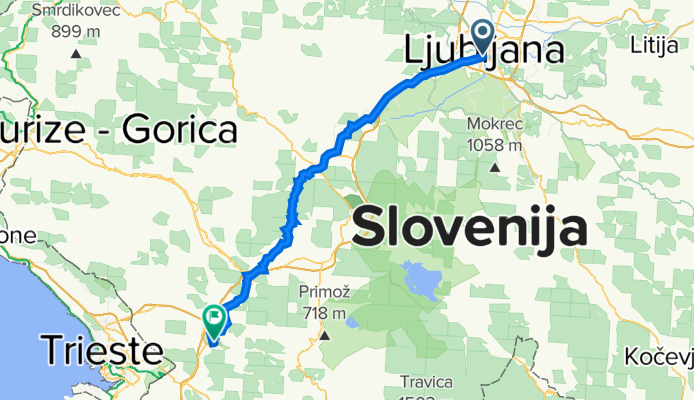 Eipprova ulica 13, Ljubljana to Matavun 3C, Divača