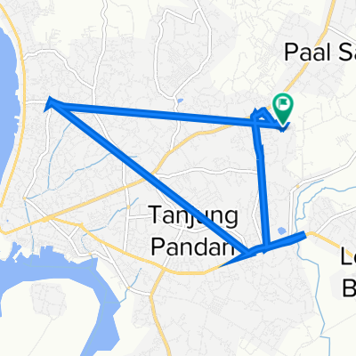 7MF8+2PJ, Tanjung Pandan to 7MF8+2PJ, Tanjung Pandan