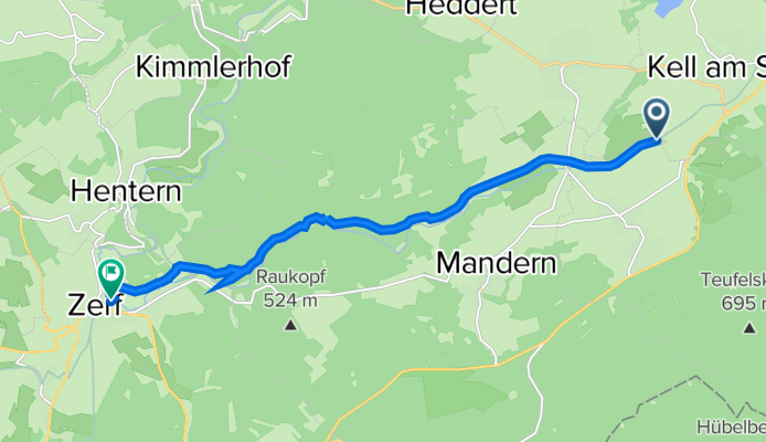 Waldweiler nach Bahnhofstraße 14, Zerf