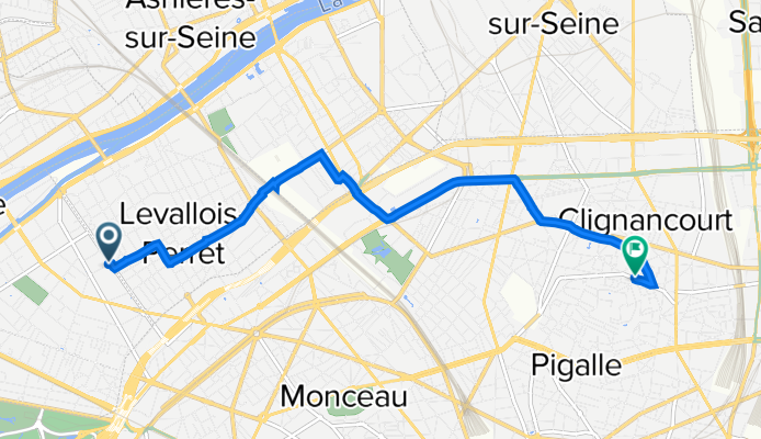 15 Rue de Lesseps, Neuilly-sur-Seine à 52 Rue Custine, Paris