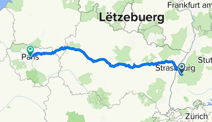 Wilhelm-Wußler-Straße 6, Ohlsbach nach 1 bis Avenue Victoria, Paris