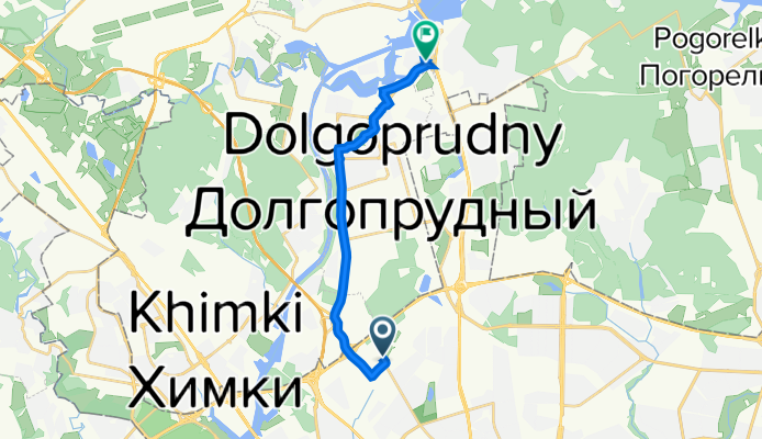 Ижорская улица, 9 с1А, Москва до Старое Дмитровское шоссе, 17 к1, Долгопрудный