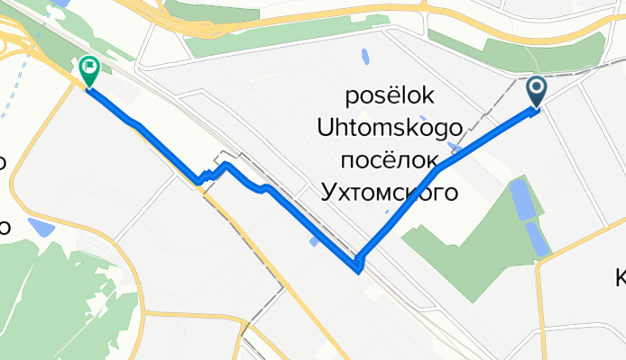 От улица 8 Марта 34, Люберцы до Лермонтовский проспект 35, Москва
