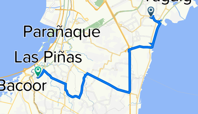 MRT Avenue 6b, Taguig to Fruto Santos Avenue 133, Las Piñas