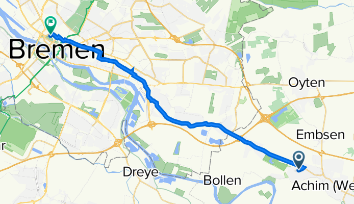 Bierdener Kämpe 8, Achim nach Kleine Helle 7, Bremen