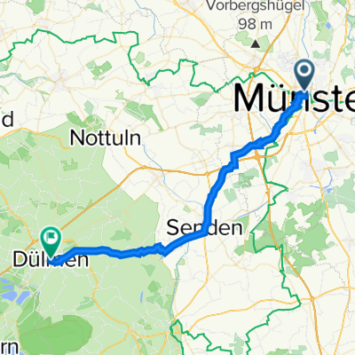 Innenstadtring, Münster nach Münsterstraße 1, Dülmen