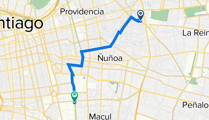 Ciclovía Sánchez de Fontecilla, La Reina a Avenida Marathon 2209–2491, Macul
