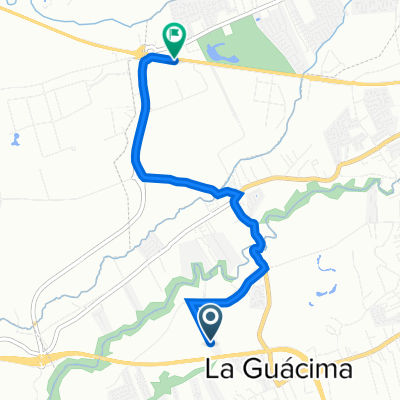 De Autopista José María Castro Madriz 27, Guácima a XPVM+XVQ, San José