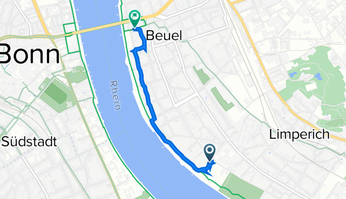 Beuel, Bonn nach Friedrich-Breuer-Straße 6, Bonn