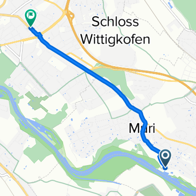 Auweg 8, Muri b. Bern to Muristrasse 31, Berne